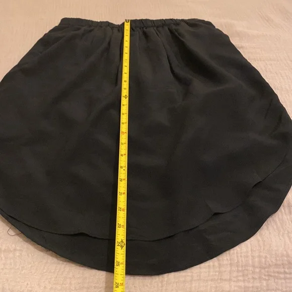 Madewell Black 100% Silk Mid-length Straight Island Skirt Elastic Waist. Size S - Picture 8 of 9